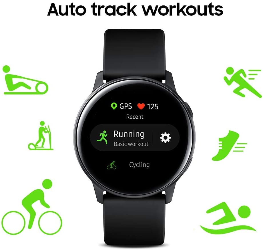 Samsung Galaxy Watch Active (40mm), Black - US Version with Warranty (Renewed) Samsung Galaxy Watch Active (40mm), Black - US Version with Warranty (Renewed)